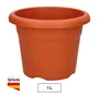 Maceta redonda Terra Ø140mm Marrón