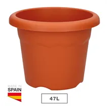 Maceta redonda Terra Ø220mm Marrón