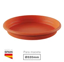 Plato para maceta redonda Terra Ø520mm Marrón