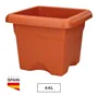 Maceta cuadrada Terra 440mm Marrón