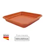 Plato para maceta cuadrada Terra 320mm Marrón