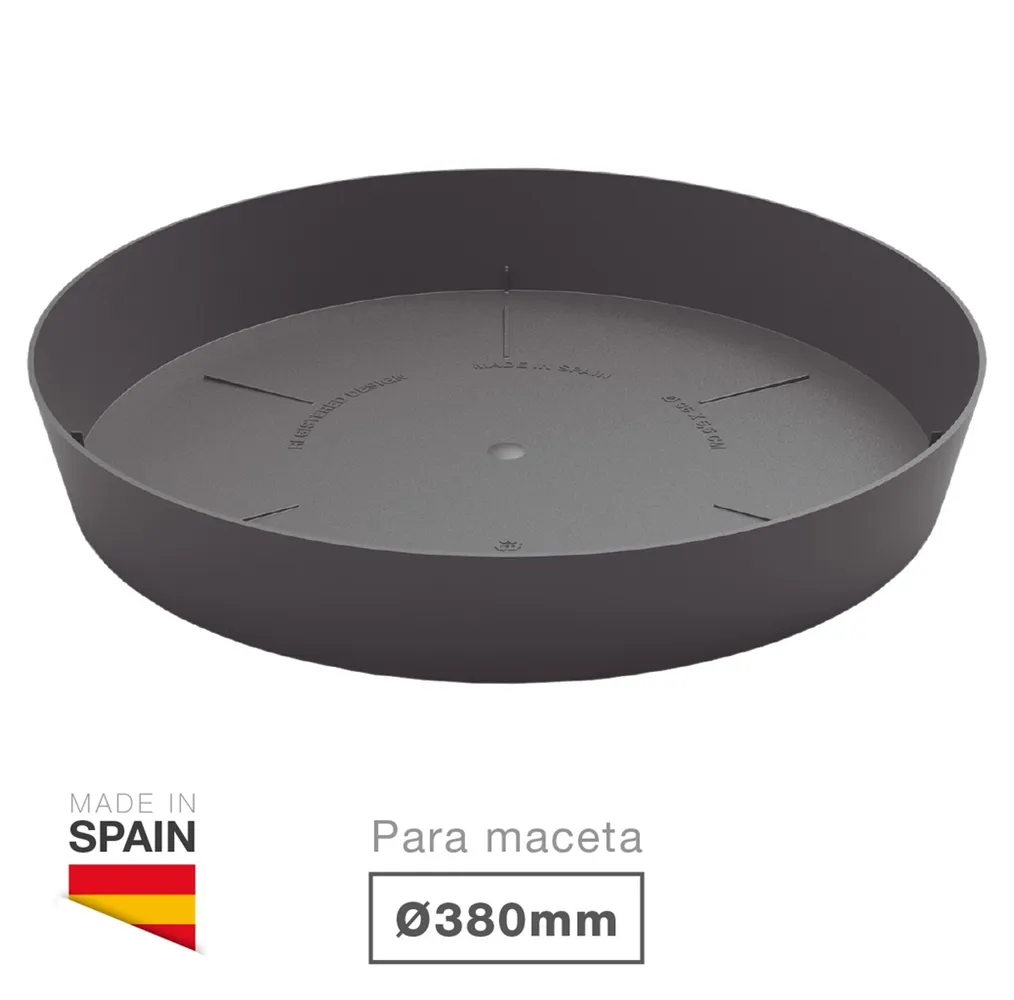 Plato para cuenco y maceta Tes y Doric Ø380mm Gris antracita