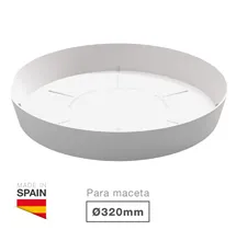 Plato para cuenco y maceta Tes y Doric Ø320mm Blanco
