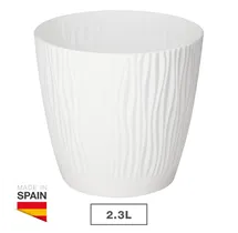 Maceta Oasis con plato integrado Ø170mm Blanco