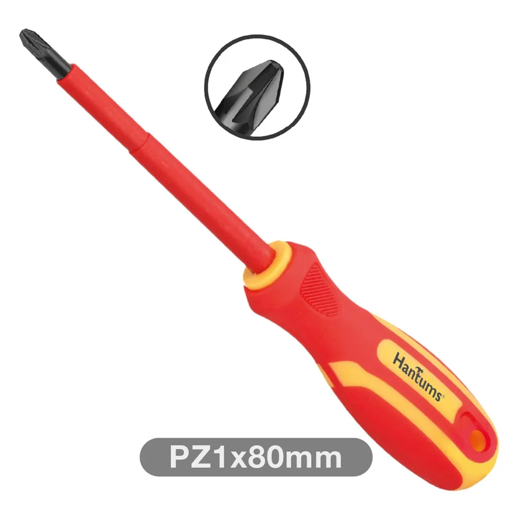 Destornillador Pozidriv aislado PZ1x80mm