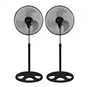 Pack 2 ventiladores metálicos de pie Favara Ø50cm 55W Negro