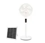 Kit ventilador de pie y panel solar Sanluri con mando Ø39cm 15W motor DC Blanco