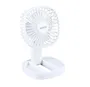 Mini ventilador de mano plegable Coober con luz USB recargable Blanco
