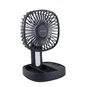 Mini ventilador de mano plegable Coober con luz USB recargable Negro