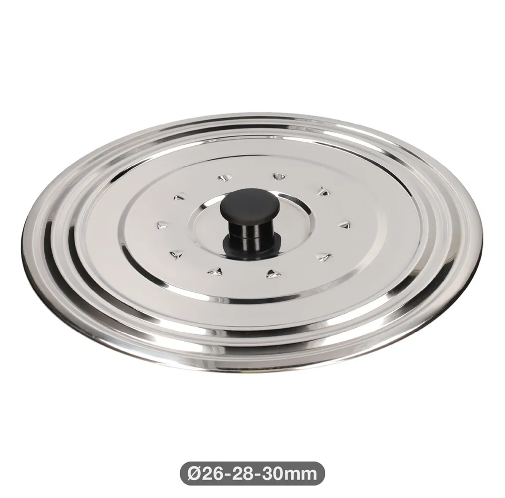 Tapa universal acero inox para ollas y sartenes Ø26 - 28 - 30 cm