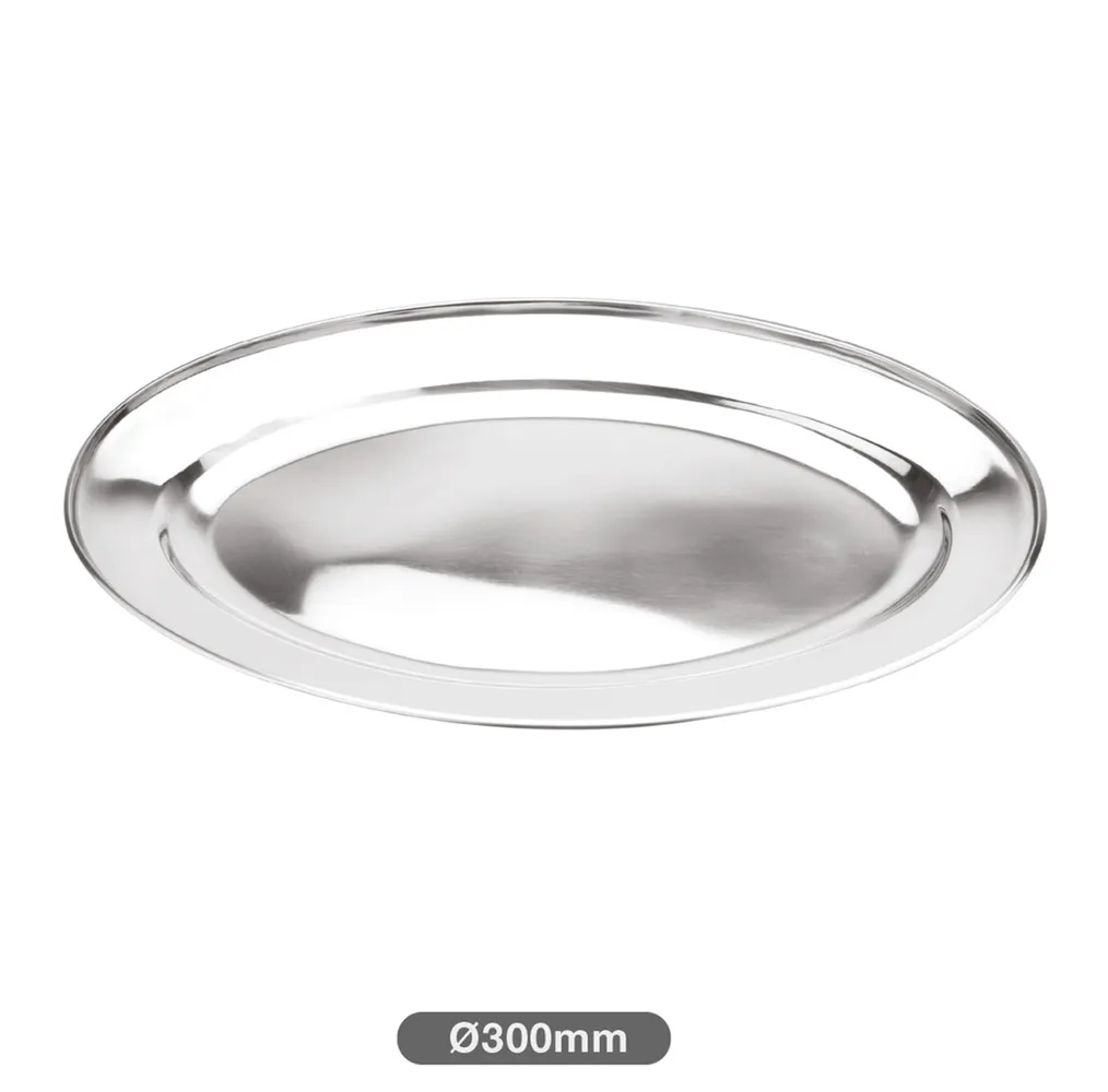 Bandeja para servir ovalada acero inox 35cm