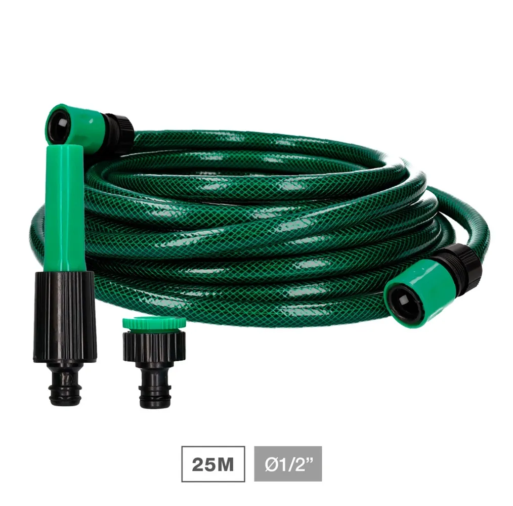 Kit manguera jardín Bairia Ø1/2" 12,5mm 25M