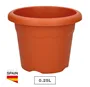 Maceta redonda Terra Ø100mm Marrón