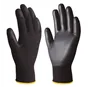 Guante poliéster y poliuretano Negro - Talla 7