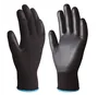 Guante poliéster y poliuretano Negro - Talla 8