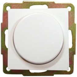 Regulador de luz por giro de empotrar blanco, 56x56mm.10A, 250V.