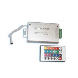 Controlador con mando a distancia de 4 botones - tiras de LED.