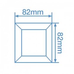Embellecedor de empotrar Blanco para 1 modulo/hueco 82x82cm.