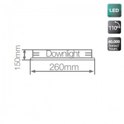 Mini Downlight LED 7,5W 3000K empotrable redondo