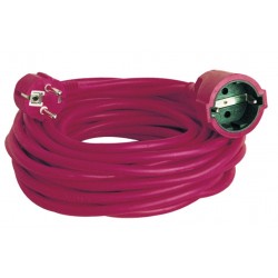 Prolongador de cable eléctrico rojo