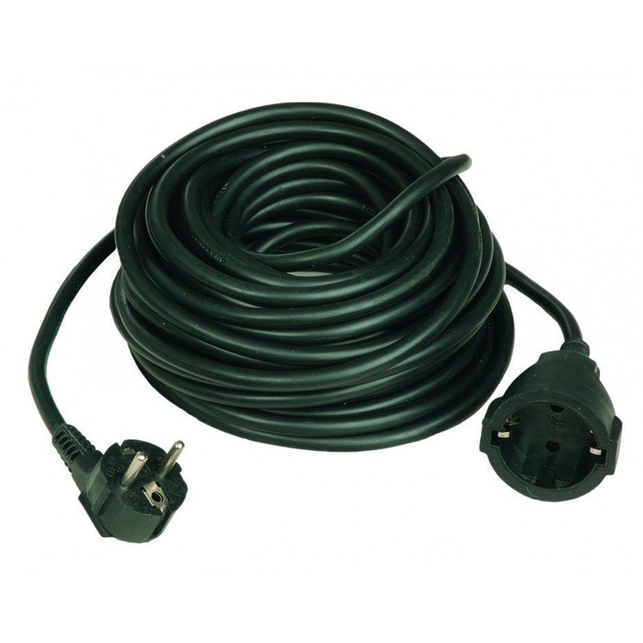 Prolongador de cable eléctrico negro