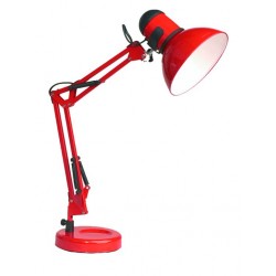 Lámpara Flexo de sobremesa roja con bombilla de incandescencia