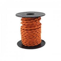 Cable textil trenzado de 10 metros (2x0.75mm) Naranja
