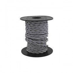Cable textil trenzado de 10 metros (2x0.75mm) Negro/Blanco