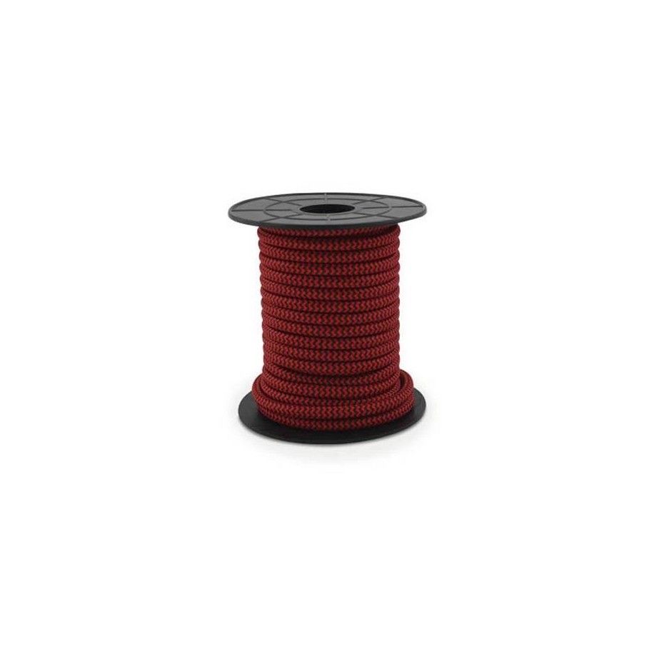 Rollo de cable textil de 10 metros (2x0.75mm) Rojo/Negro
