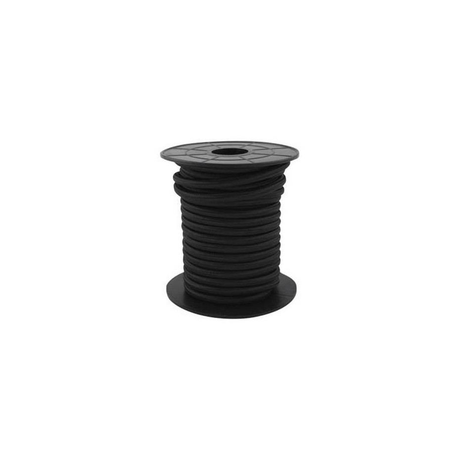 Rollo de cable textil de 10 metros (2x0.75mm) Negro