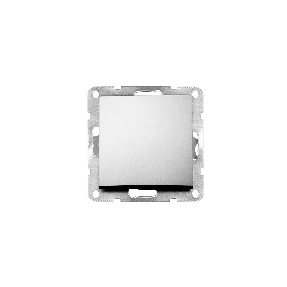 Interruptor de cruce empotrable Iota Plata