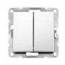Doble interruptor empotrable Iota Blanco