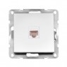 Base con conexión de datos 8p8c-Rj45 Cat. 6 empotrable Iota Blanco
