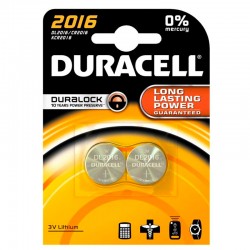 Caja de 10 blister de pilas de litio Duracell DL2016 de 2 unidades
