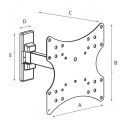 Soporte para televisión de 23 - 42 pulgadas con brazo