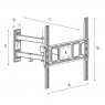 Soporte para televisiones de 32 a 55 pulgadas con brazo articulado