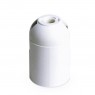 Portalámparas termoplástico liso E27 Blanco