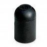 Portalámparas termoplástico liso E27 Negro