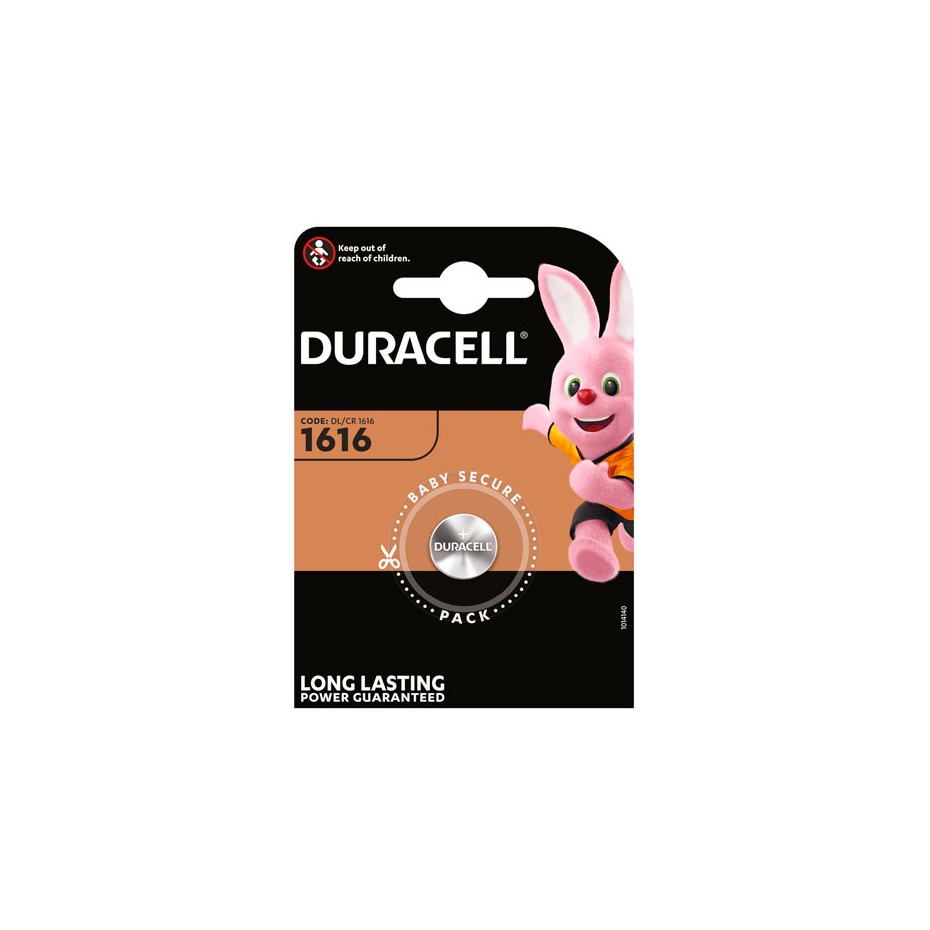 Caja de 10 Pilas de litio Duracell DL1616 Blister 1 unidad