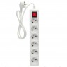 Multiprise 6P + Int (3x1.0mm) 1M Blanche