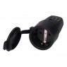 Base aerea con tapa impermeable IP44 de goma 4.8mm Negro