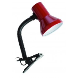 Lámpara Flexo con pinza de sujección negra con bombilla de incandescencia