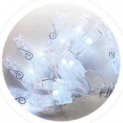 Guirnalda LED a pilas con Pinzas transparentes 6000-10000K