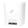 Caja 6 Cubos de basura con pedal de 7 litros Blanco