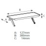 Estante doble para accesorios del televisor