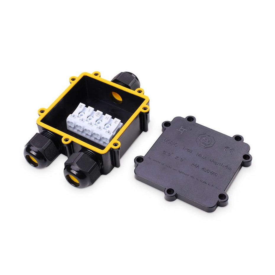 Caja de conexión estanca Y + regleta 8-12mm IP68