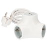 Ladrón alargador de triple salida y 2 USB con cable de 1,4 metros
