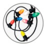 Kit guirnalda decorativa de 7 metros con 5 portalámparas E27 IP65