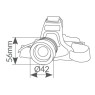 Linterna frontal LED con zoom recargable USB 1000lm