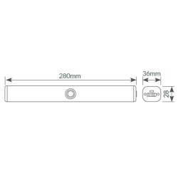 Luz de armario LED 4W 4000K regulable con batería recargable